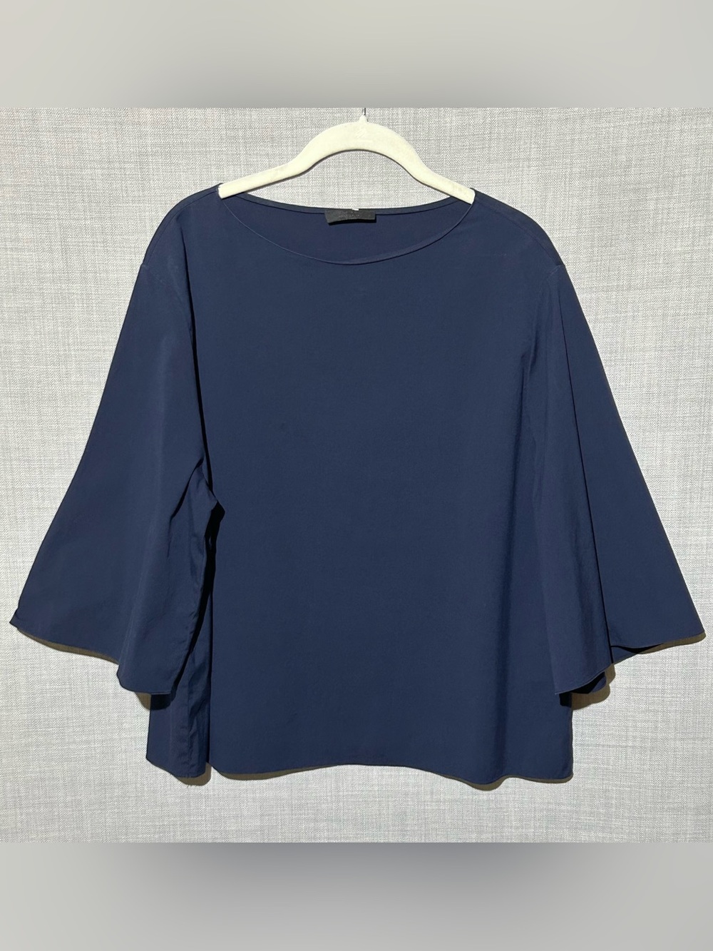 The Row Cotton Poplin Bolarin Top in Navy Blue Medium